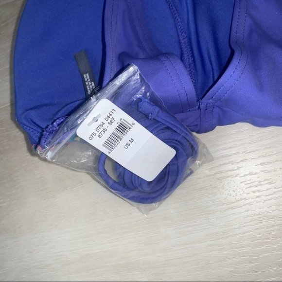 Aerie Tankini Top  Size Medium Purple Blue Strapless Straps Included‎ NWT - Picture 6 of 8